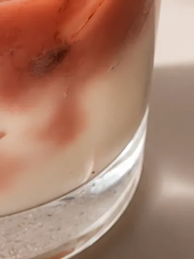 Detalle de la cera de la vela TERCA Iced Caramel Latte