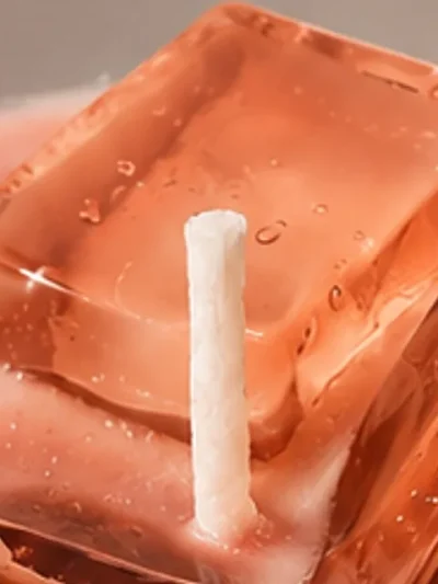 Detalle de la mecha de la vela TERCA Iced Caramel Latte