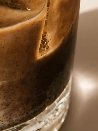 Detalle de la cera de la vela TERCA Iced Latte